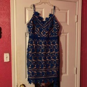 Adelyn Rae blue lace dress